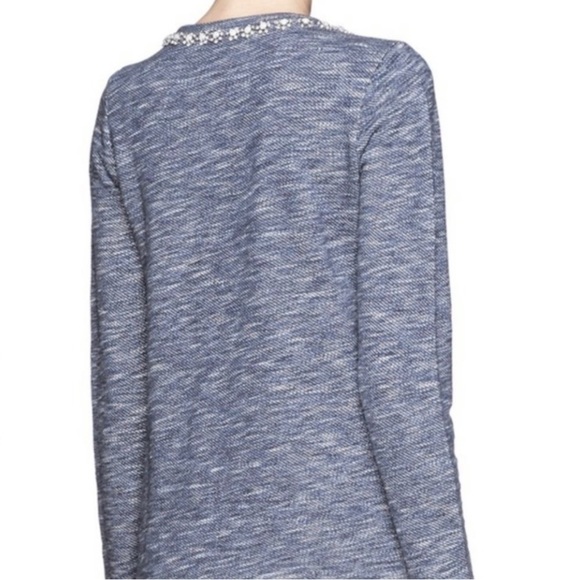 J. Crew Jewel Neck Navy Sweater - Picture 3 of 10